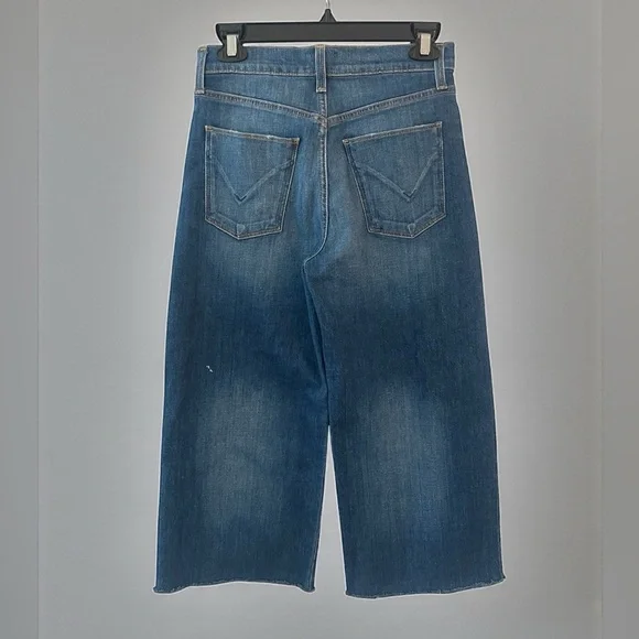 Hudson Holly HR Wide leg crop jeans 27 high rise raw hem denim - Picture 2 of 7